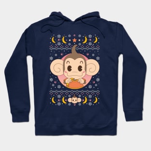 Monkey Banana Christmas Sweater Hoodie